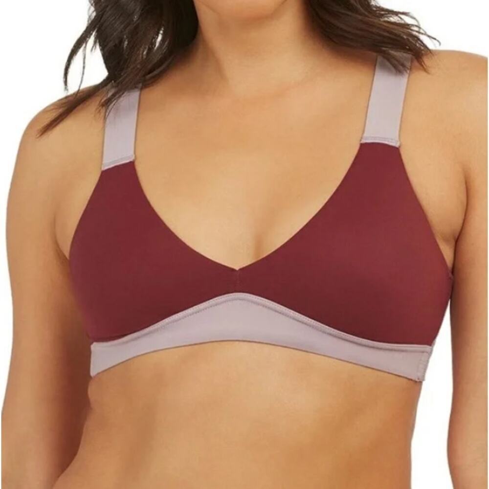 Spanx Bra-llelujah Women's Sangria Violet Umber Wireless Unlined Bralette Size S